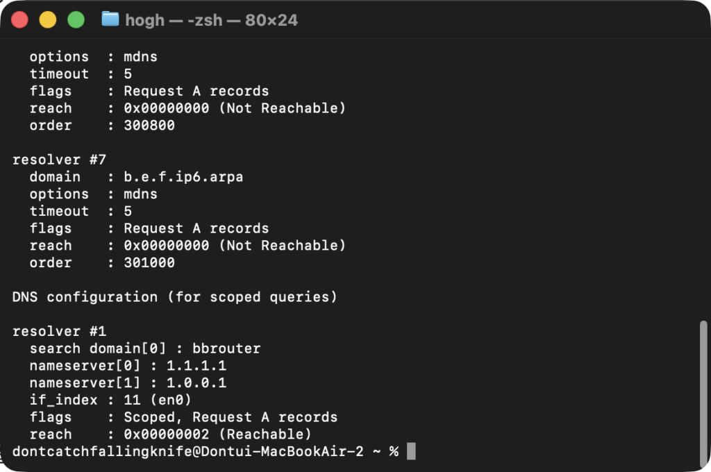 Cloudflare DNS 주소