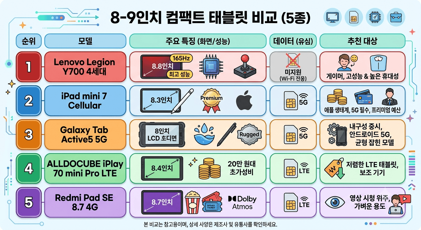 10인치 이하 태블릿
