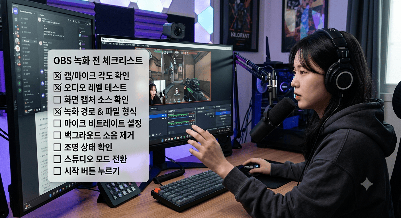 OBS 녹화 최적 설정