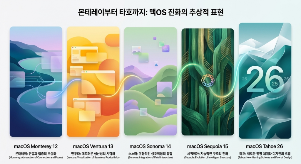 최근 5개 macOS 버전 한눈에 보기