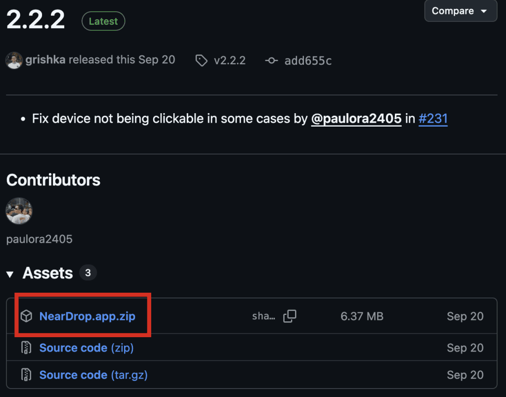 neardrop app zip